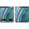 Turquoise Watercolor Geode Galaxy Z Flip Skin