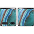 Turquoise Watercolor Geode Galaxy Z Flip Skin
