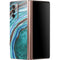 Turquoise Watercolor Geode Galaxy Z Fold2 5G Skin