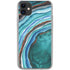 Turquoise Watercolor Geode iPhone 11 Clear Case