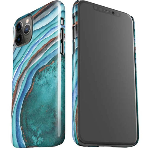 Turquoise Watercolor Geode iPhone 11 Pro Lite Case
