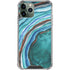 Turquoise Watercolor Geode iPhone 11 Pro Max Clear Case
