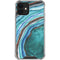 Turquoise Watercolor Geode iPhone 12 Clear Case