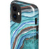 Turquoise Watercolor Geode iPhone 12 Impact Case