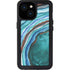 Turquoise Watercolor Geode iPhone 13 Mini Waterproof Case