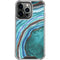 Turquoise Watercolor Geode iPhone 13 Pro Clear Case
