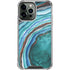 Turquoise Watercolor Geode iPhone 13 Pro Max Clear Case