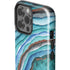 Turquoise Watercolor Geode iPhone 13 Pro Max Impact Case