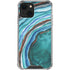 Turquoise Watercolor Geode iPhone 14 Clear Case