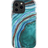 Turquoise Watercolor Geode iPhone 15 Pro Max Impact Case