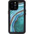 Turquoise Watercolor Geode iPhone 14 Pro Max Waterproof Case