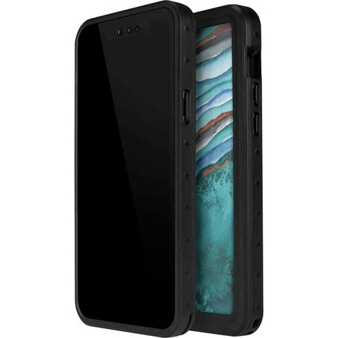Turquoise Watercolor Geode iPhone 14 Pro Max Waterproof Case