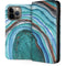 Turquoise Watercolor Geode iPhone 15 Pro Max Folio Case