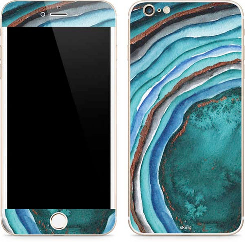 Turquoise Watercolor Geode iPhone 6/6s Plus Skin