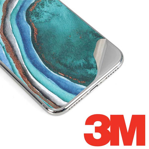 Turquoise Watercolor Geode iPhone XS Max Skin