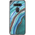 Turquoise Watercolor Geode LG K51/Q51 Clear Case