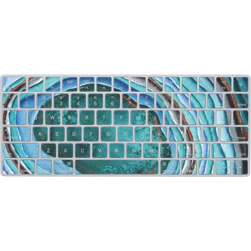 Turquoise Watercolor Geode Magic Keyboard Skin