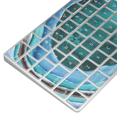 Turquoise Watercolor Geode Magic Keyboard Skin