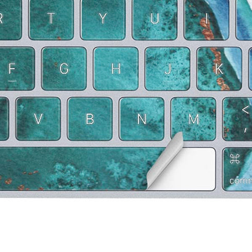 Turquoise Watercolor Geode Magic Keyboard Skin