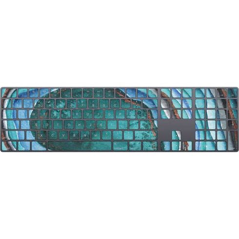 Turquoise Watercolor Geode Magic Keyboard with Numeric Keypad Skin
