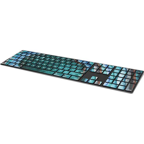 Turquoise Watercolor Geode Magic Keyboard with Numeric Keypad Skin