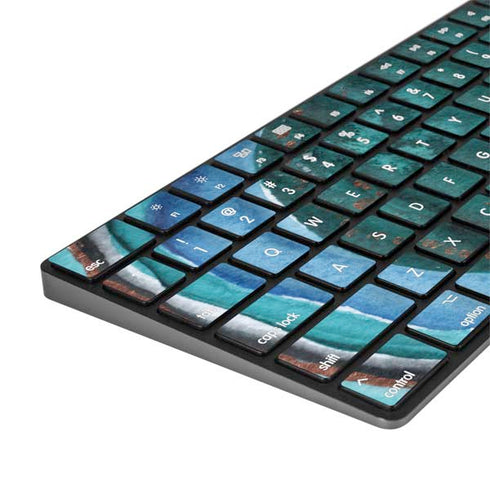 Turquoise Watercolor Geode Magic Keyboard with Numeric Keypad Skin