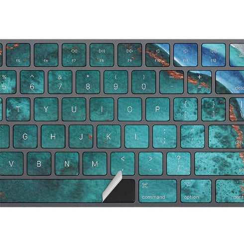 Turquoise Watercolor Geode Magic Keyboard with Numeric Keypad Skin