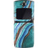 Turquoise Watercolor Geode Motorola RAZR Skin