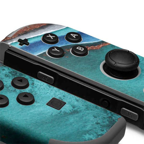 Turquoise Watercolor Geode Nintendo Joy-Con (L/R) Controller Skin