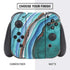 Turquoise Watercolor Geode Nintendo Switch Bundle Skin