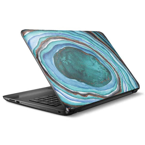 Turquoise Watercolor Geode HP Notebook Skin