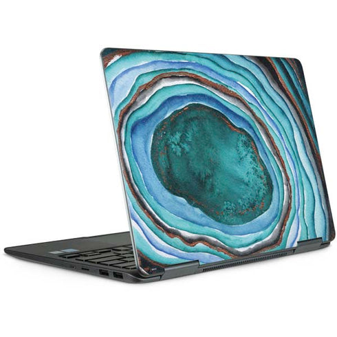 Turquoise Watercolor Geode Notebook 9 Pro 13in (2017) Skin