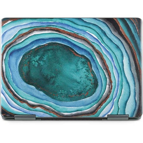 Turquoise Watercolor Geode Notebook 9 Pro 13in (2017) Skin