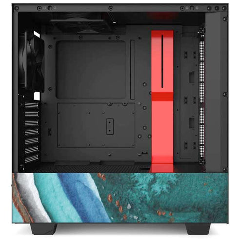 Turquoise Watercolor Geode NZXT H510 Compact ATX Mid-Tower Case Skin