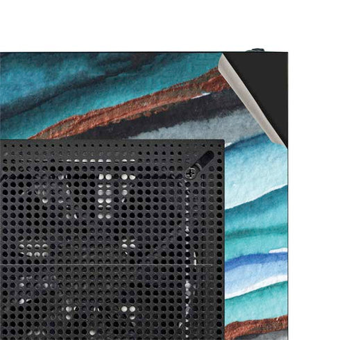 Turquoise Watercolor Geode NZXT H510 Compact ATX Mid-Tower Case Skin