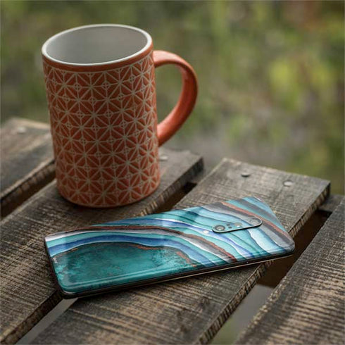 Turquoise Watercolor Geode OnePlus 7 Pro Skin