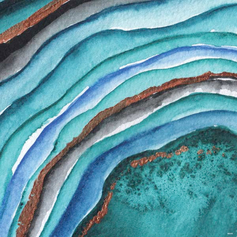 Turquoise Watercolor Geode PS4 Console and Controller Bundle Skin