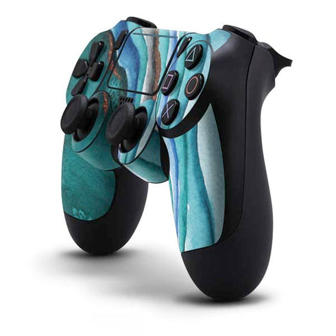 Turquoise Watercolor Geode PS4 Pro/Slim Controller Skin