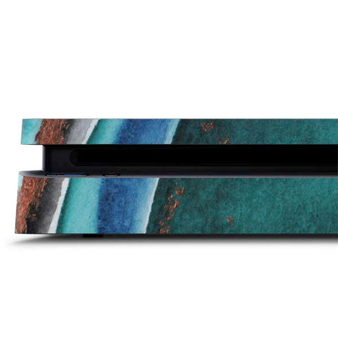Turquoise Watercolor Geode PS4 Slim Skin