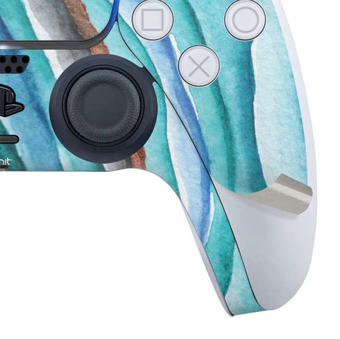Turquoise Watercolor Geode PS5 Bundle Skin