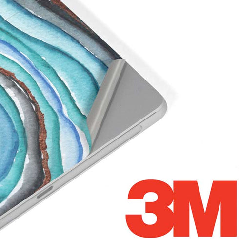 Turquoise Watercolor Geode Surface Go Skin
