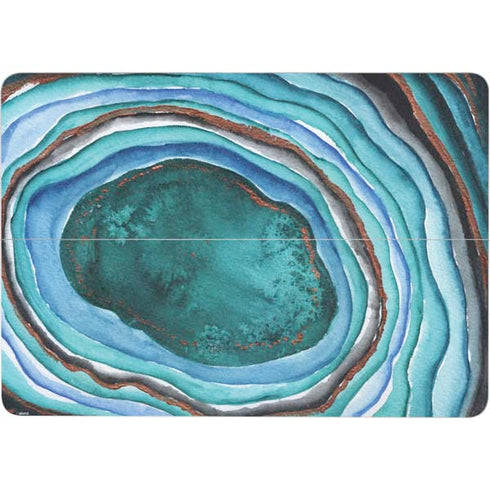 Turquoise Watercolor Geode Surface Laptop Studio Skin