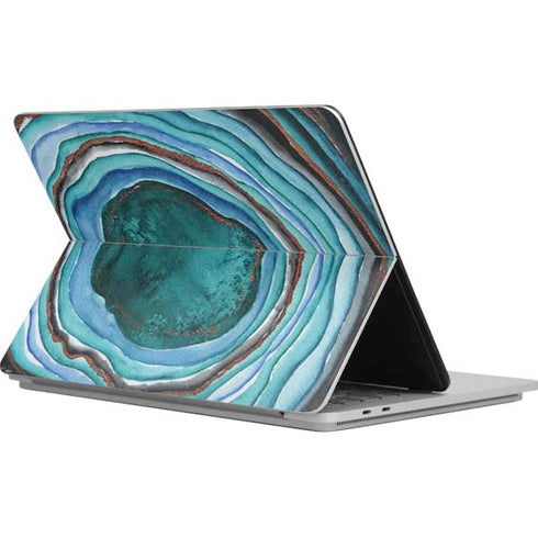 Turquoise Watercolor Geode Surface Laptop Studio Skin