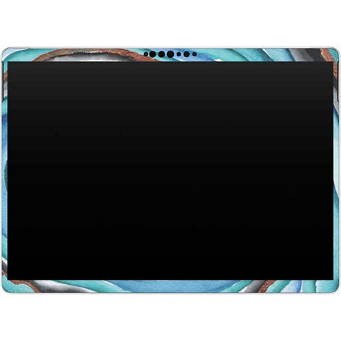 Turquoise Watercolor Geode Surface Pro 9 Skin