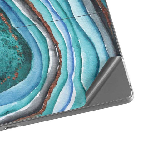 Turquoise Watercolor Geode Surface Pro 9 Skin