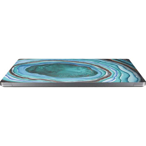 Turquoise Watercolor Geode Universal Laptop 18in (14.6 x 10.6in) Skin