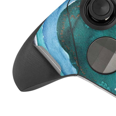 Turquoise Watercolor Geode Xbox Elite Wireless Controller Series 2 Skin
