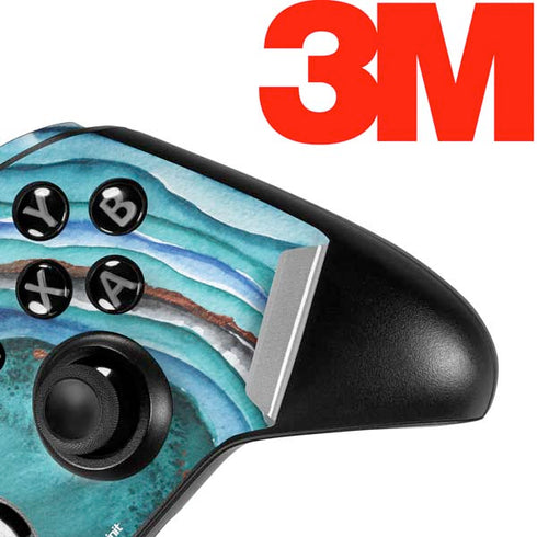 Turquoise Watercolor Geode Xbox One Elite Controller Skin