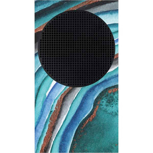 Turquoise Watercolor Geode Xbox Series S Bundle Skin
