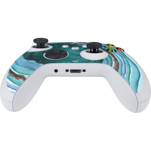 Turquoise Watercolor Geode Xbox Series S Controller Skin